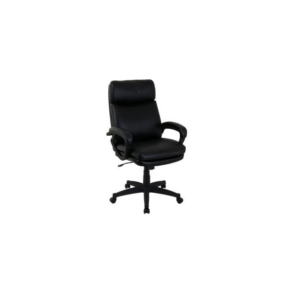 Global Equipment Interion High Back Leather Executive Chair - Black 81158H - main